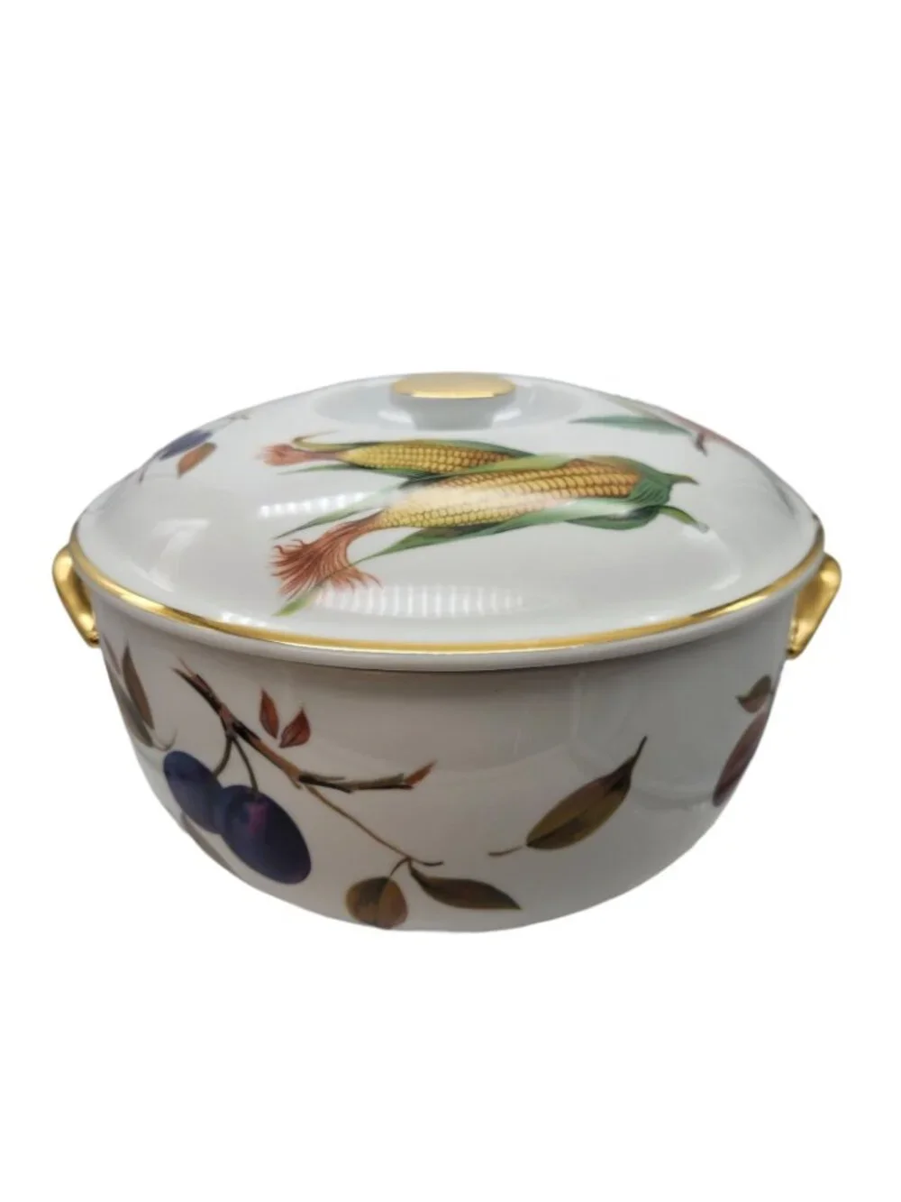 Vtg Royal Worcester Evesham Covered Casserole Dish 2Qt England w/ Box Unused